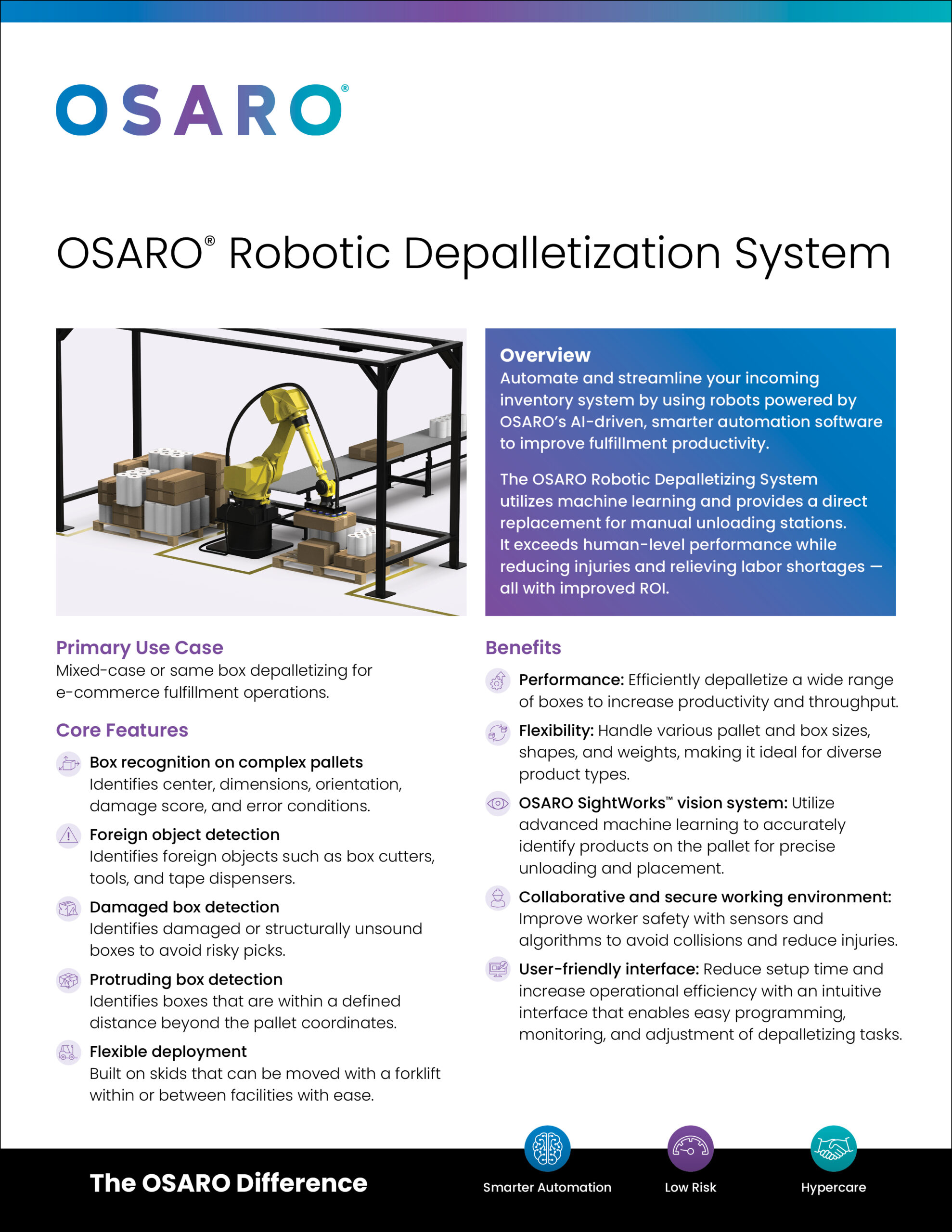 Robotic Depalletization System datasheet